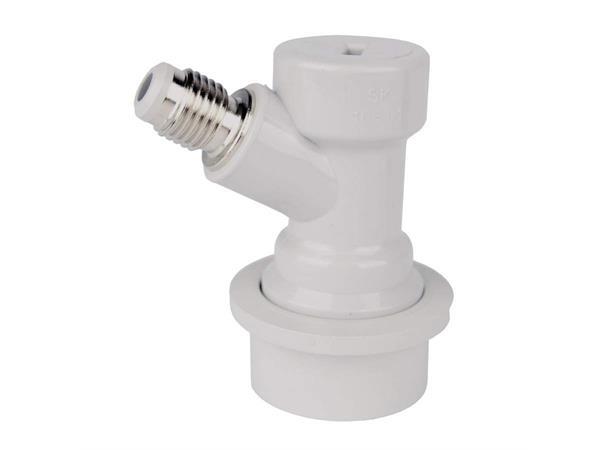 Ball Lock CO2 inn med 7/16" gjenger 7/16" UNF - 1/4" MFL 