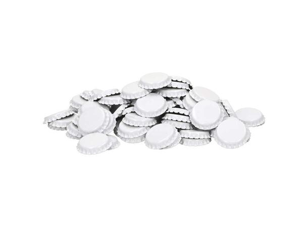 Flaskekapsler 26 mm hvit – 100 stk Kapsler til standard glassflasker 