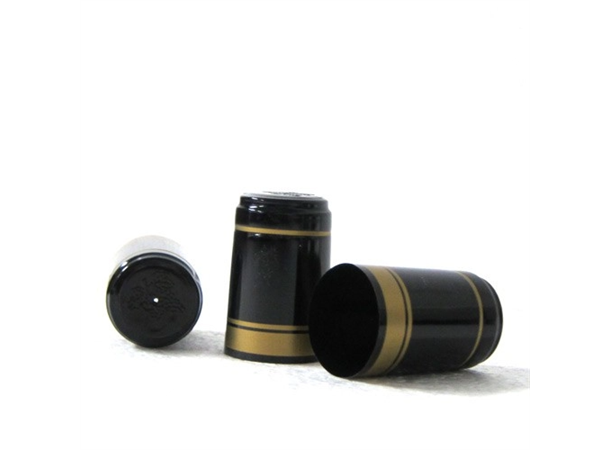 Krympehetter Sort/Gull 30stk Krympekapsler til vinflasker 