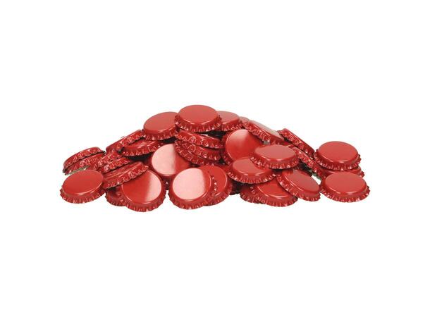 Flaskekapsler 26 mm Rød - 100 stk Kapsler til standard glassflasker 