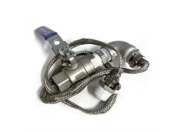 Kuleventil sett 1/2" - Rustfritt (316) 1/2" Kran 