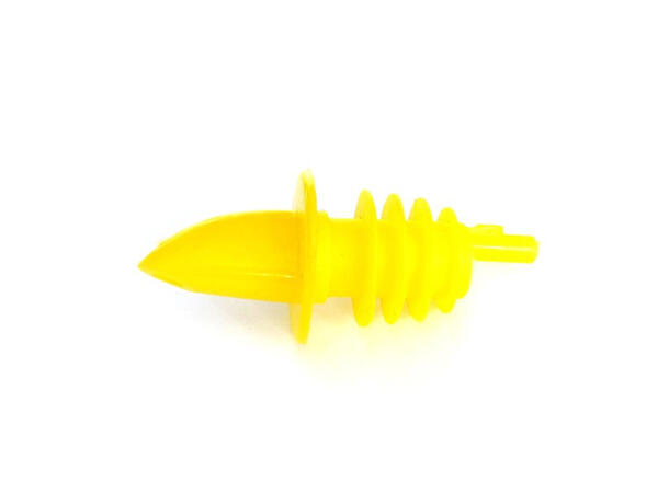 Skjenketut plast gul – 7 cm 