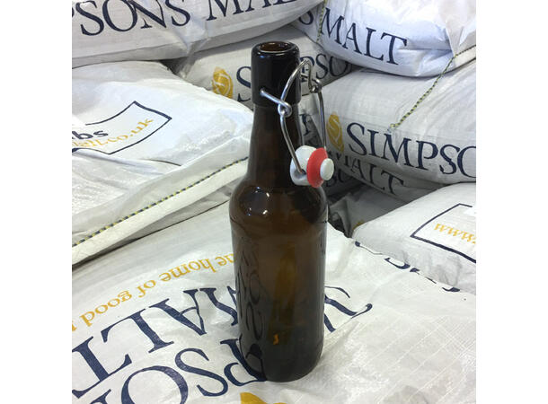 0,5 l Ølflaske med patentkork Glassflaske med patentkork 