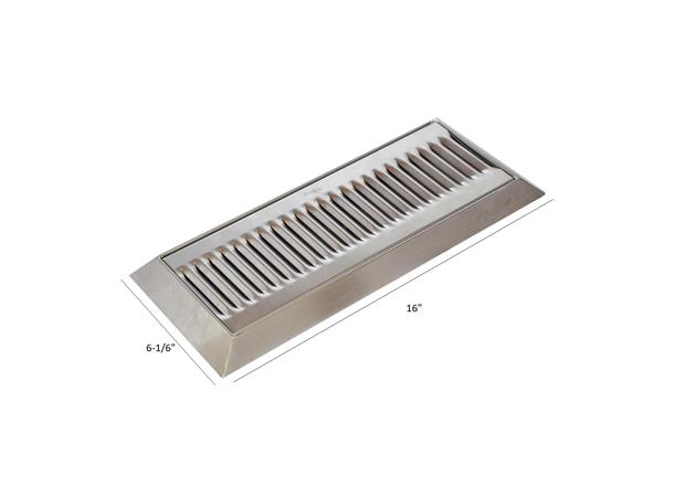 Drip Tray med skråkant Dryppbrett med skråkant og sluk 