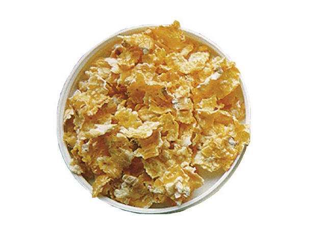 Flaket Mais (umaltet) Gir lysere farge og tørrere preg 