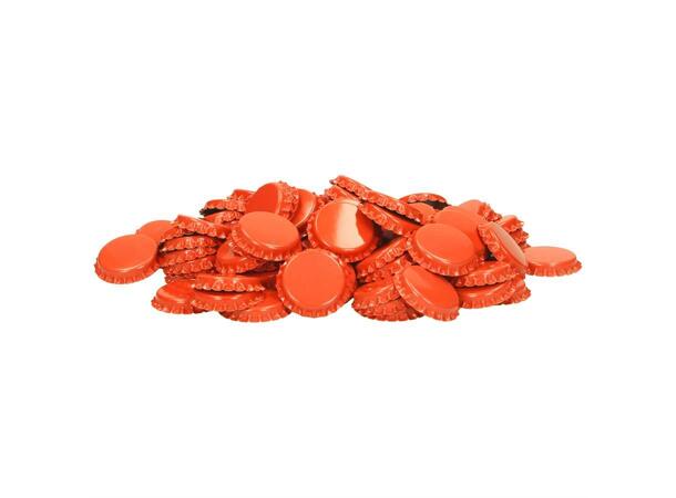 Flaskekapsler 26 mm Oransje 100 stk Ølkapsler til standardflasker 