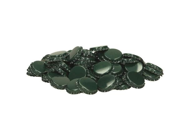 Flaskekapsler 26 mm mørk grønn - 100 stk Kapsler til standard glassflasker 