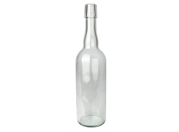 0,75L Klar Flaske med Patentkork Flippkork