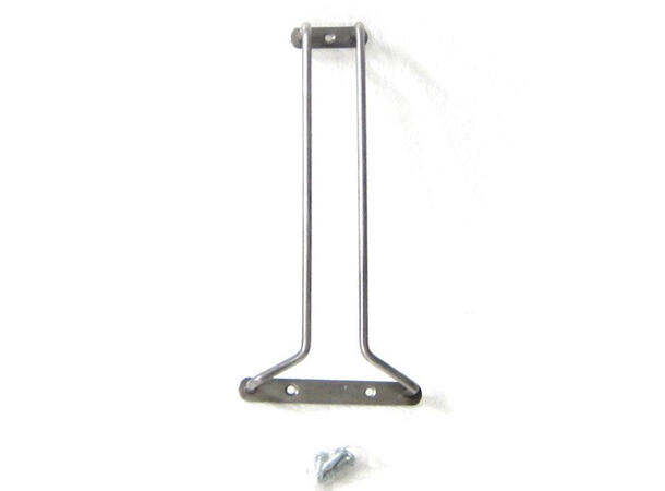 Glassrack Børstet Stål - 25cm Kompakt skinne for stetteglass 