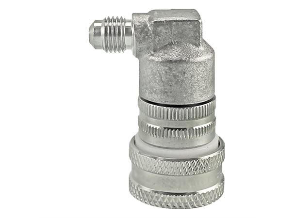 Ball Lock CO2 rustfri 1/4" MFL Grå ring – gjenget kobling 