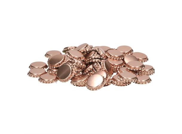 Flaskekapsler 26 mm Rosa Met. 100stk Metalliske ølkapsler til standardflasker 