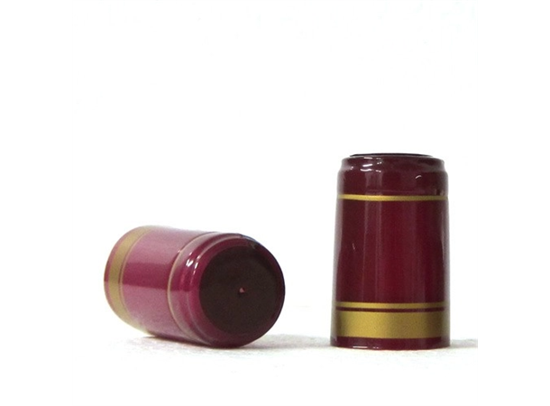 Krympehetter Rød/Gull 30stk Krympekapsler til vinflasker 