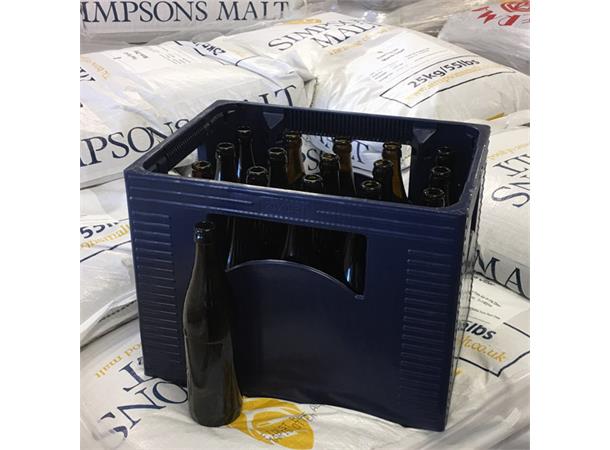 Kasse med 20 x 0,5 l NRW flasker 20 stk 0,5 l ølflasker i Kasse 