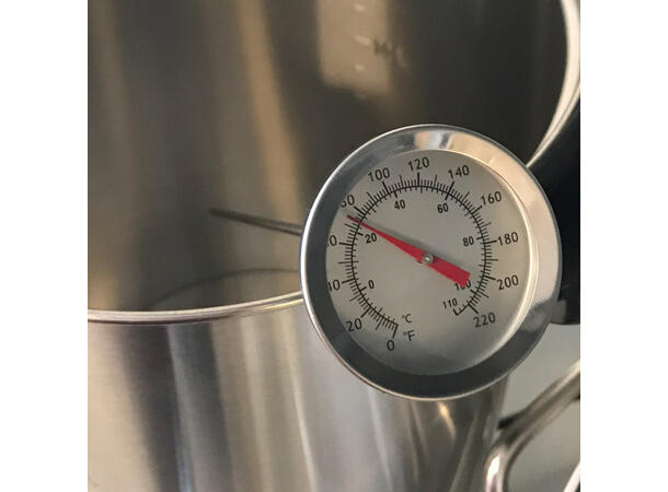 Klokketermometer 30 cm m/klips Praktisk termometer til kjele 