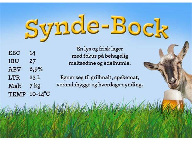 Synde-Bock Allgrain ølsett 23L