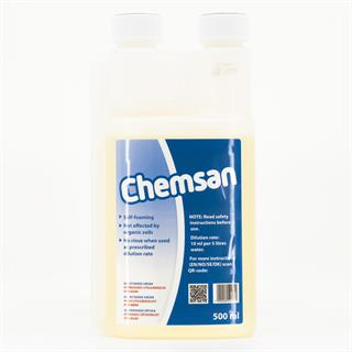 Chemsan 500ml skummende, syreholdig skyllemiddell