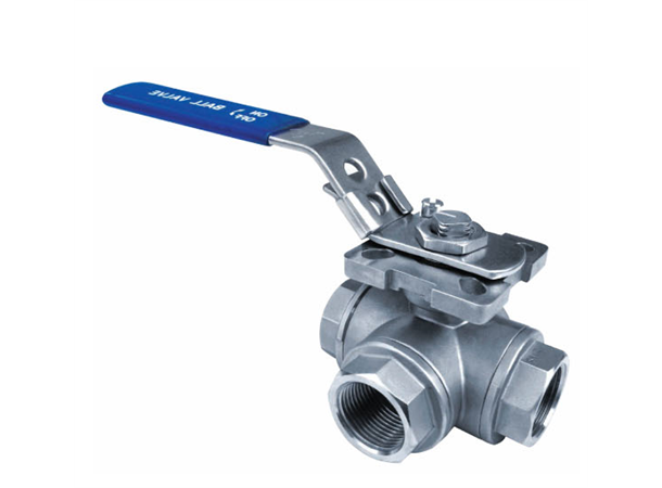 Kuleventil 1/2" 3-veis  Rustfritt 1/2" Kran 3-veis 