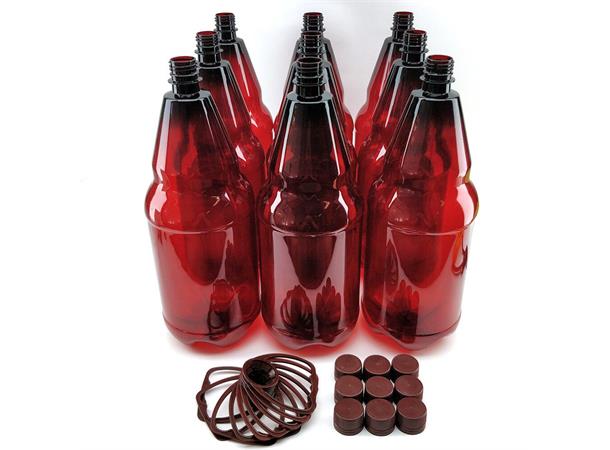 2,5 Liter PET-flasker - 9 stk 9 stk med kork 