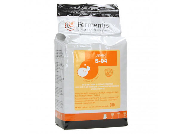 500g Safale S-04 Tørrgjær til ølbrygging 