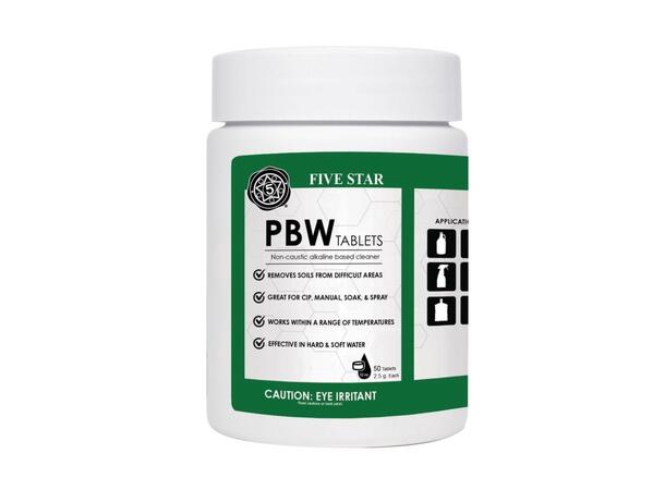 PBW rengjøringstabletter 50 x 2.5gram Praktiske tabletter – enkel dosering 