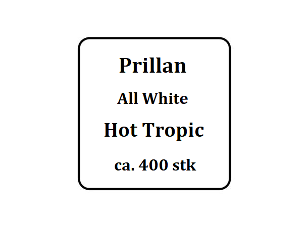Prillan All White Hot Tropic (400 stk) Gjør det selv porsjonssnus 