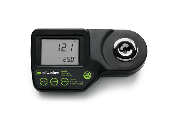 Milwaukee MA885 Digital Refractometer Digital Brix- og SG-måling 