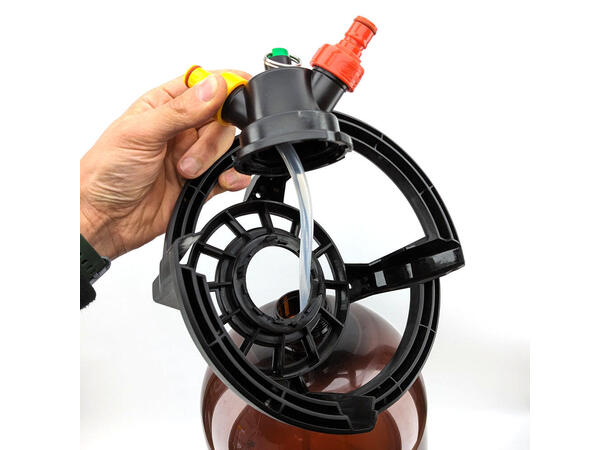 Oxebar 20L Amber PET Keg Polymer fat med kork og håndtak 