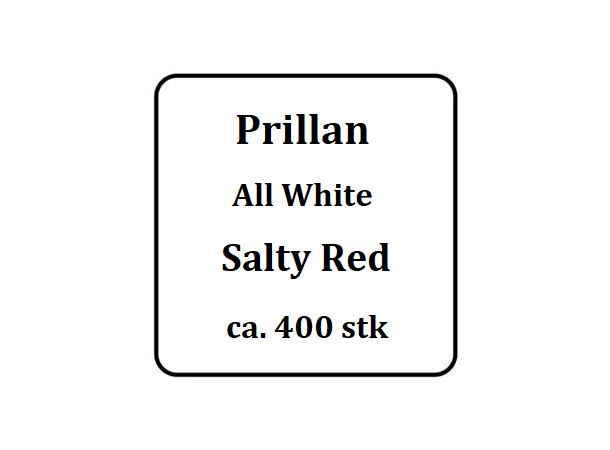 Prillan All White Salty Red (400 stk) Gjør det selv porsjonssnus 