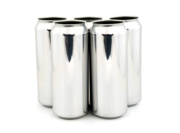 500ml Ølboks sølv - 162stk lokk ikke inkludert 