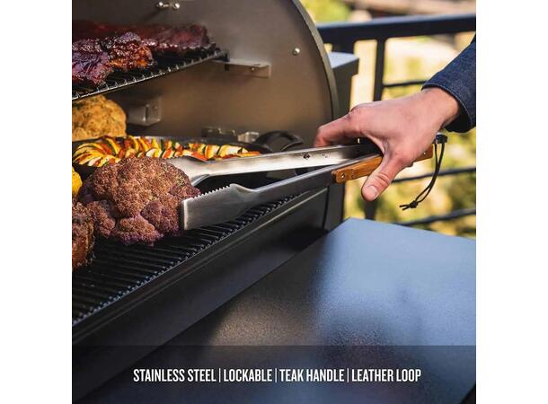 Traeger BBQ Grilltang Teak – BAC530 Rustfritt stål og teak-tre 