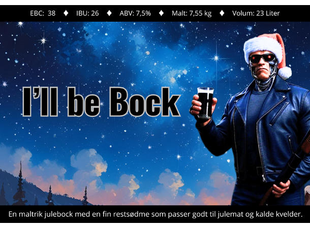 I'll be bock Allgrain ølsett 23 L - Juleøl 