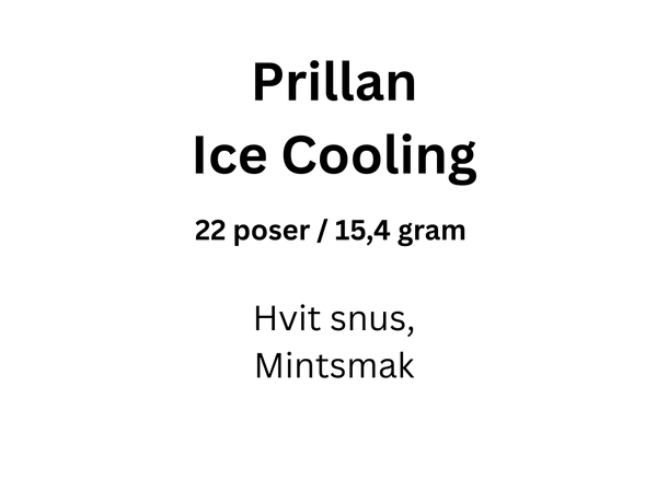 Prillan Ice Cooling 22p Slim Helhvit snus med kjølende mint 