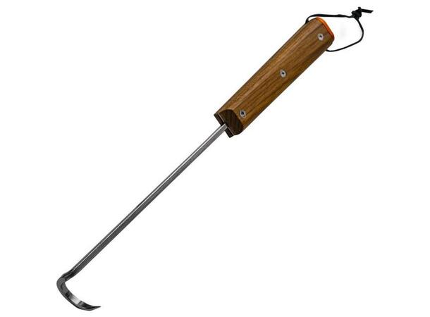 Traeger BBQ Grisehale – Teak Rustfri vendekrok med teak-håndtak 