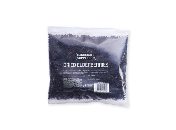 Tørkede Hyllebær 500 g Til vin, mjød, cider og øl 