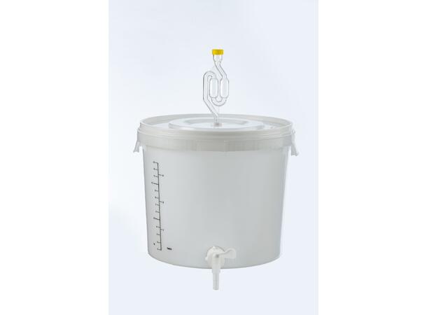 Gjæringsspann 16 L m/kran & lås Kompakt kar for små batcher 