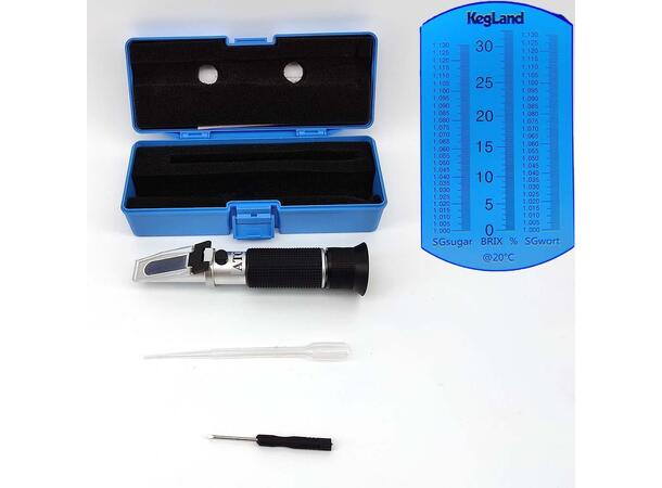 KegLand refraktometer ATC Brix & SG (vann/vørter), ATC 