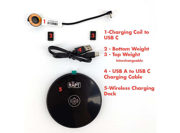 Pill Trådløs lader RAPT, komplett oppsett / Wireless 