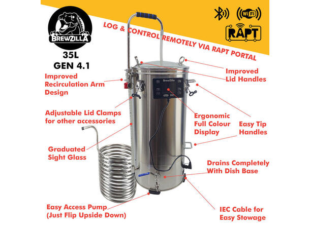 BrewZilla 35 Gen 4 RAPT 2400W EU 220V WIFI 