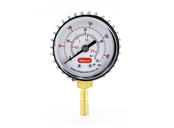 Manometer for 8mm hurtigkobling 0-40 psi DuoTight kompatibel. 8mm (5/16") 