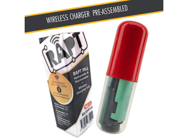 Pill RAPT Hydrometer & Thermometer QI Klargjort for trådløs lading 