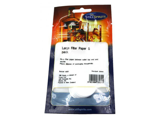 SS Filterpapir Large filter paper, 5 pk. Reservefilter papir til Filter Pro 