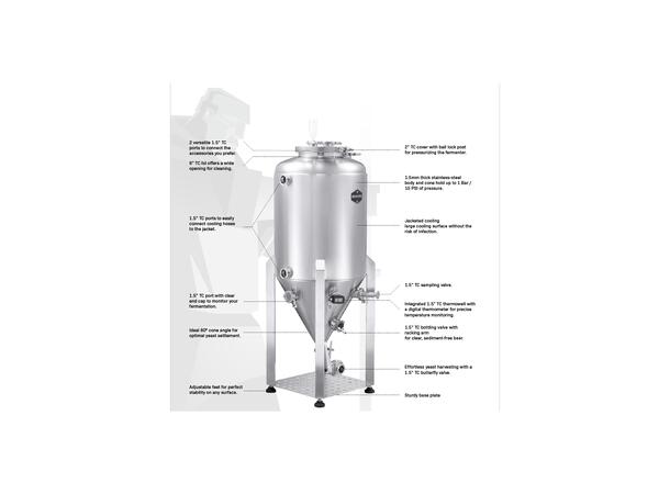 Brew Monk U80 Unitank - 80 L Trykktank i rustfritt stål 