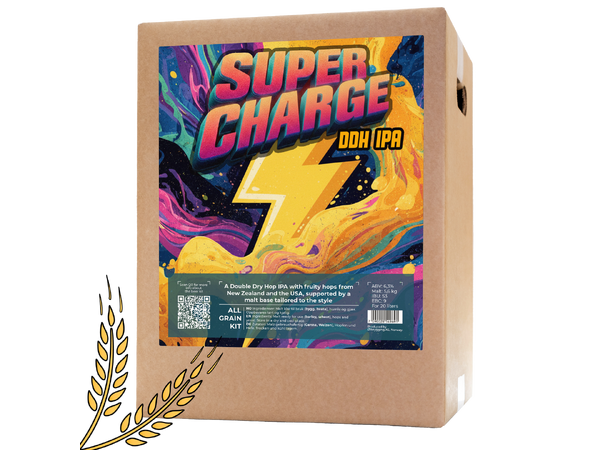 Supercharge DDH IPA Allgrain Ølsett IPA med dobbel tørrhumle 