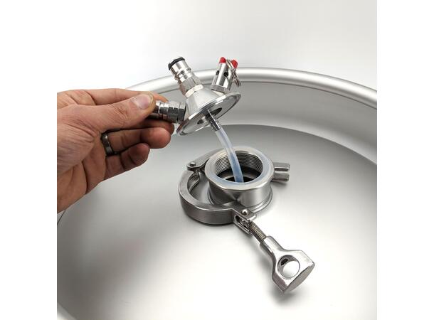 Ball Lock Adapter for Bryggerifat 2" Tri-Clover Commercial Keg Adaptor 