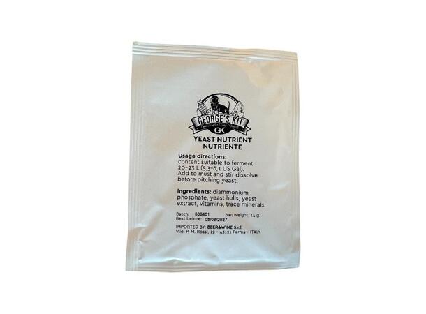 George's Gjærnæring 14 g For vin, øl, cider og mjød – 23 L 