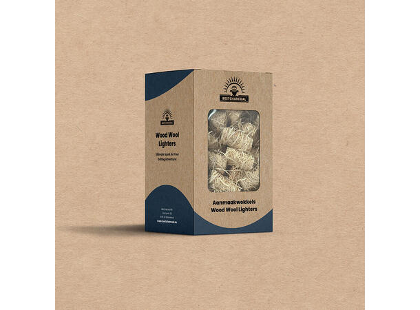Wood Wool Lighters - FSC - 1KG Naturlig tennull for rask grillstart 