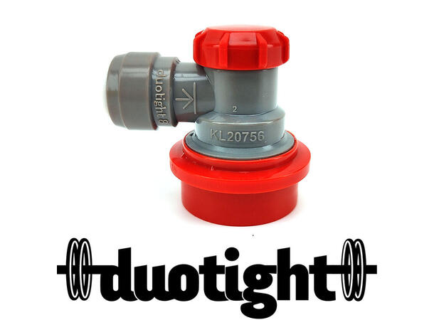 Duotight 8mm Ball Lock for CO2 - Rød ball lock m/ hurtigkobling 8mm (5/16") 