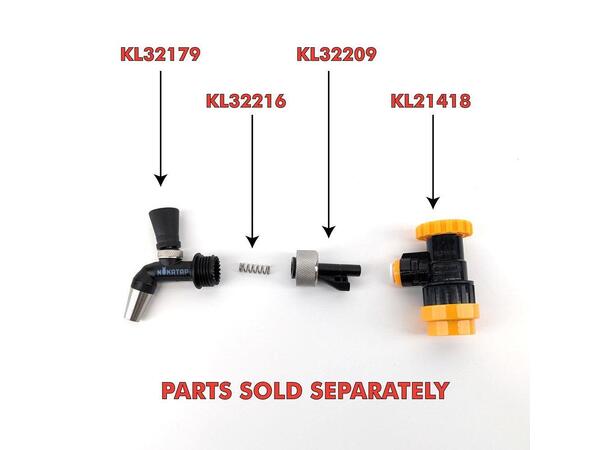 Nukatap Mini Duotight Adaptor for 8 mm festes rett på 8mm hurtigkobling 