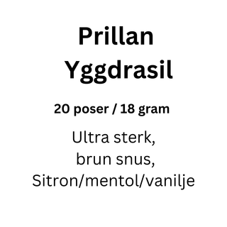 Prillan Yggdrasil 20p Portion Brun snus - tobakk, sitron og mentol