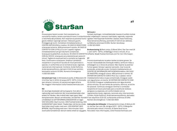 Star San 3.79 liter (1 Gallon) Desinfiseringsmiddel 